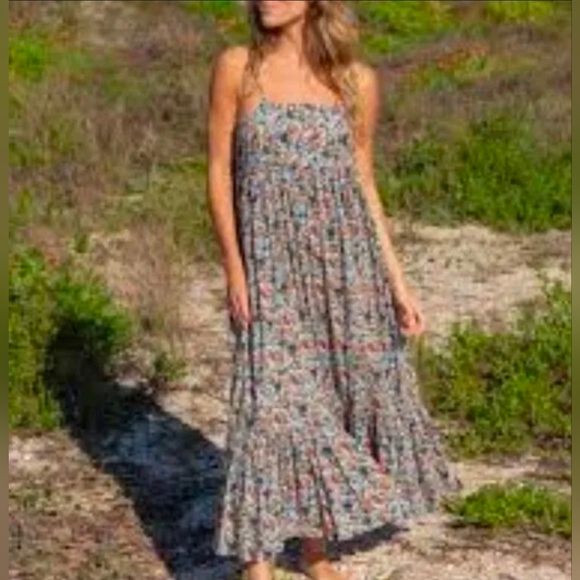 Natural Life 'Nina' Midi Floral Dress Sz Lg - Picture 2 of 6